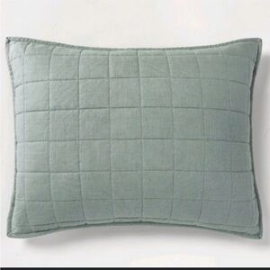 Casaluna Bundle of 2 Standard Heavyweight Linen Blend Pillow Shams w zip closure